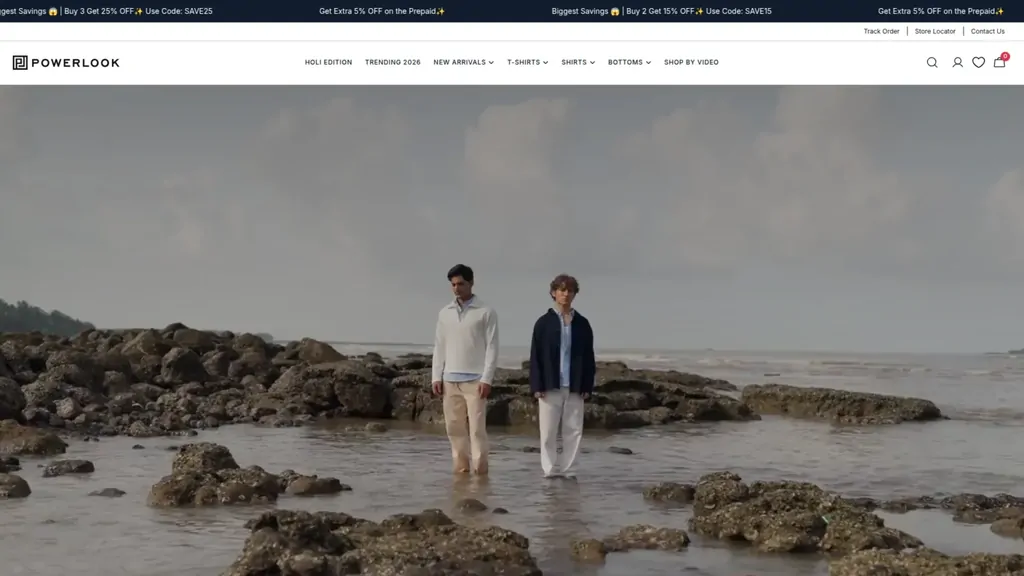 Powerlook premium men&rsquo;s fashion store built by Raulji Technologies